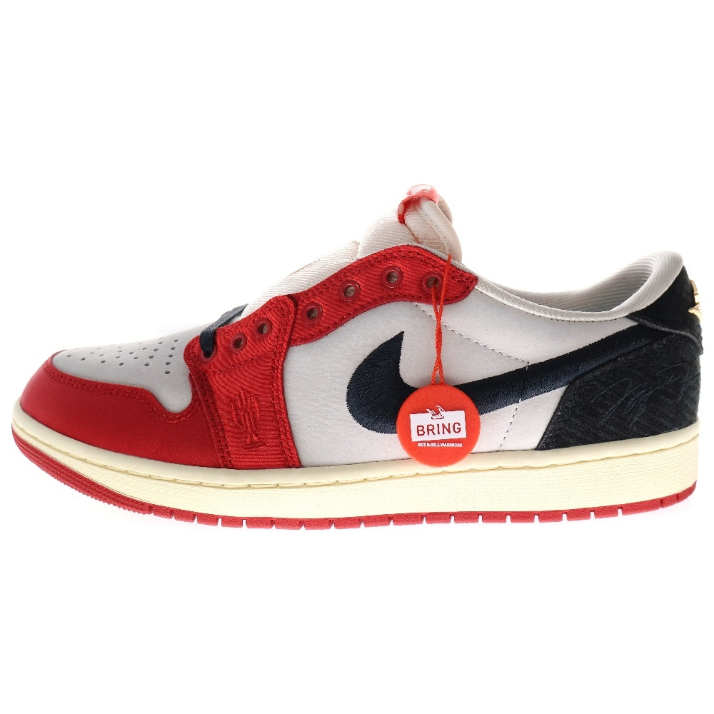 NIKE(ナイキ) ×Trophy Room AIR JORDAN 1 LOW OG トロフィールーム エアジョーダン1 ローカットスニーカー レッド/ブラック US10/28cm FN0432-100
