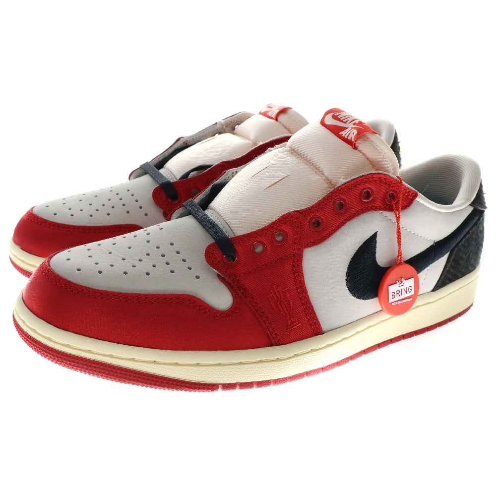 NIKE(ナイキ) ×Trophy Room AIR JORDAN 1 LOW OG トロフィールーム エアジョーダン1 ローカットスニーカー レッド/ブラック US10/28cm FN0432-100