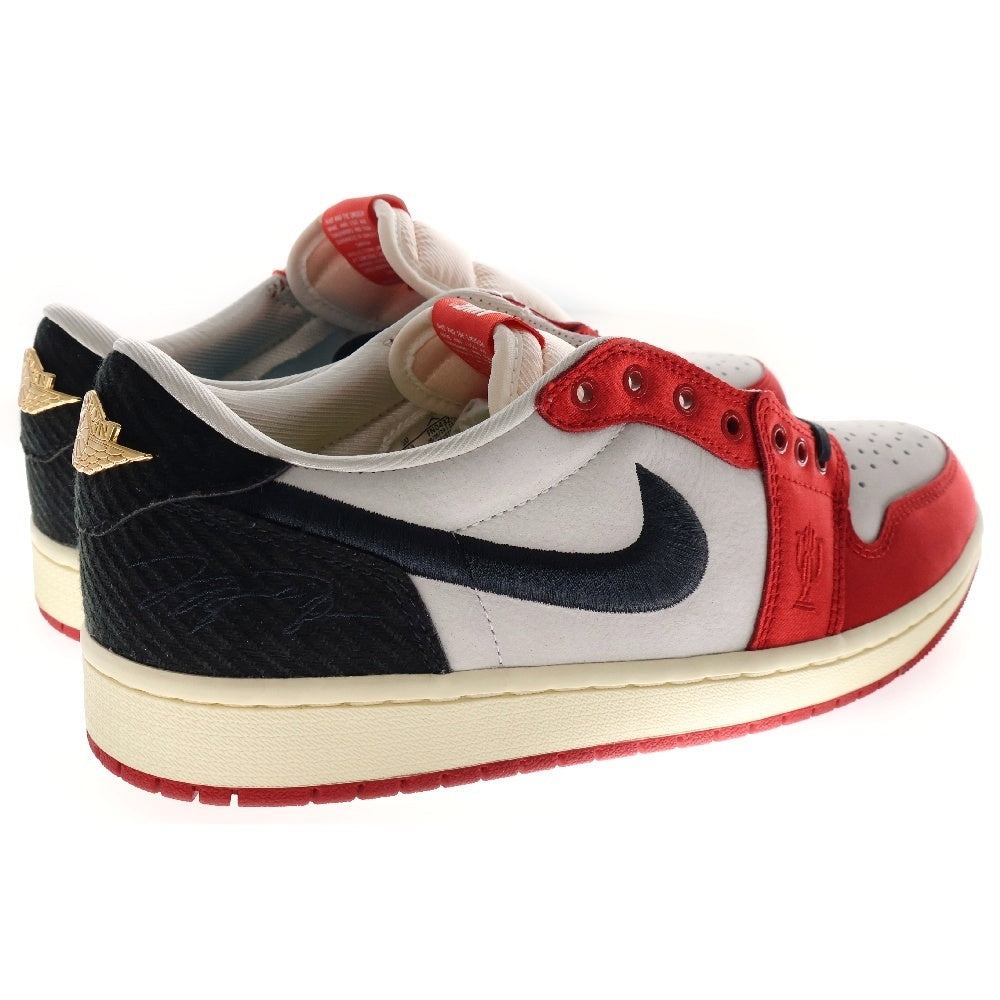 NIKE(ナイキ) ×Trophy Room AIR JORDAN 1 LOW OG トロフィールーム エアジョーダン1 ローカットスニーカー レッド/ブラック US10/28cm FN0432-100