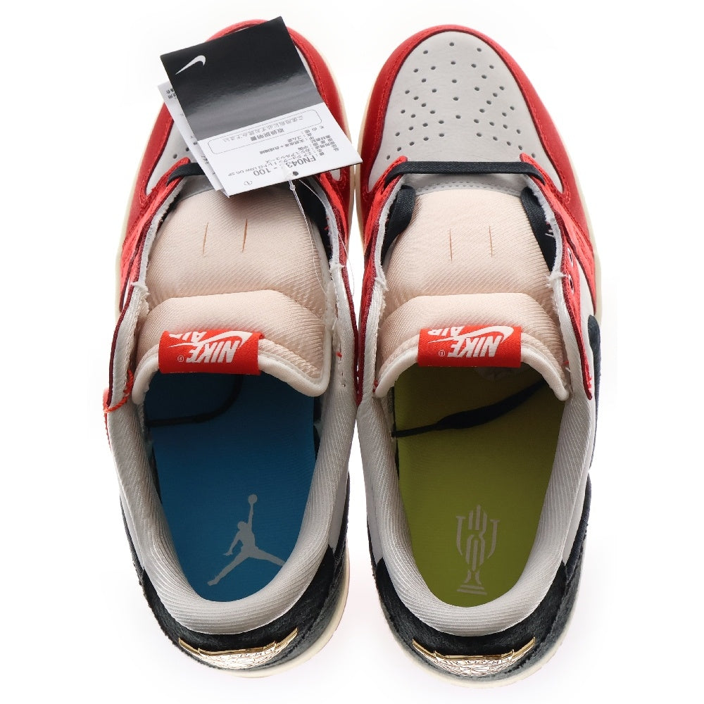 NIKE(ナイキ) ×Trophy Room AIR JORDAN 1 LOW OG トロフィールーム エアジョーダン1 ローカットスニーカー レッド/ブラック US10/28cm FN0432-100