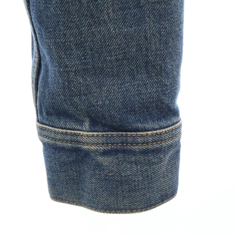 CELINE(セリーヌ) 20AW バックロゴ刺繍 ダークユニオンウォッシュデニムジャケット インディゴ