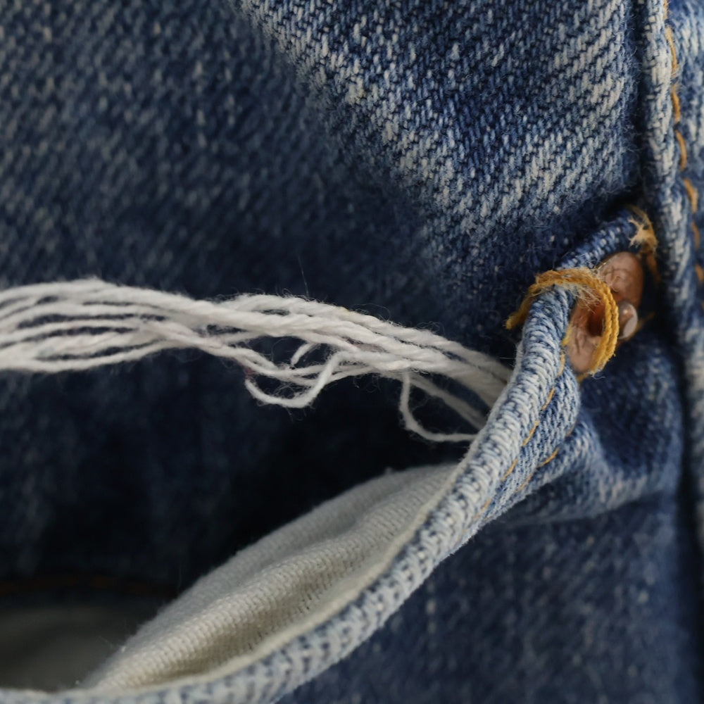 Levi's(リーバイス) 70s VINTAGE 505 66前期 脇割りスモールe 両面タブ ボタン裏刻印5 ジップフライデニムパンツ インディゴ