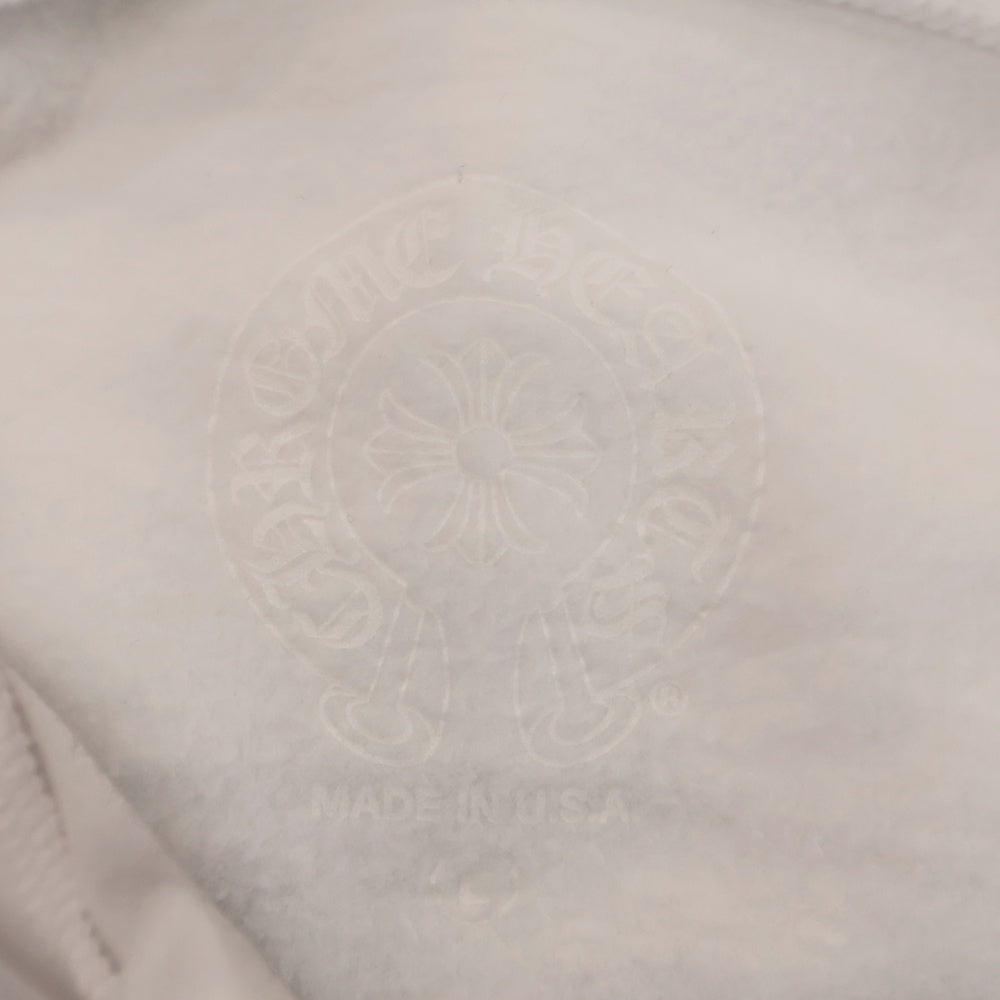 CHROME HEARTS(クロムハーツ) HORSESHOE PULLOVER HOODIE ホースシュープリント アームフローラル スウェットプルオーバーパーカー ホワイト