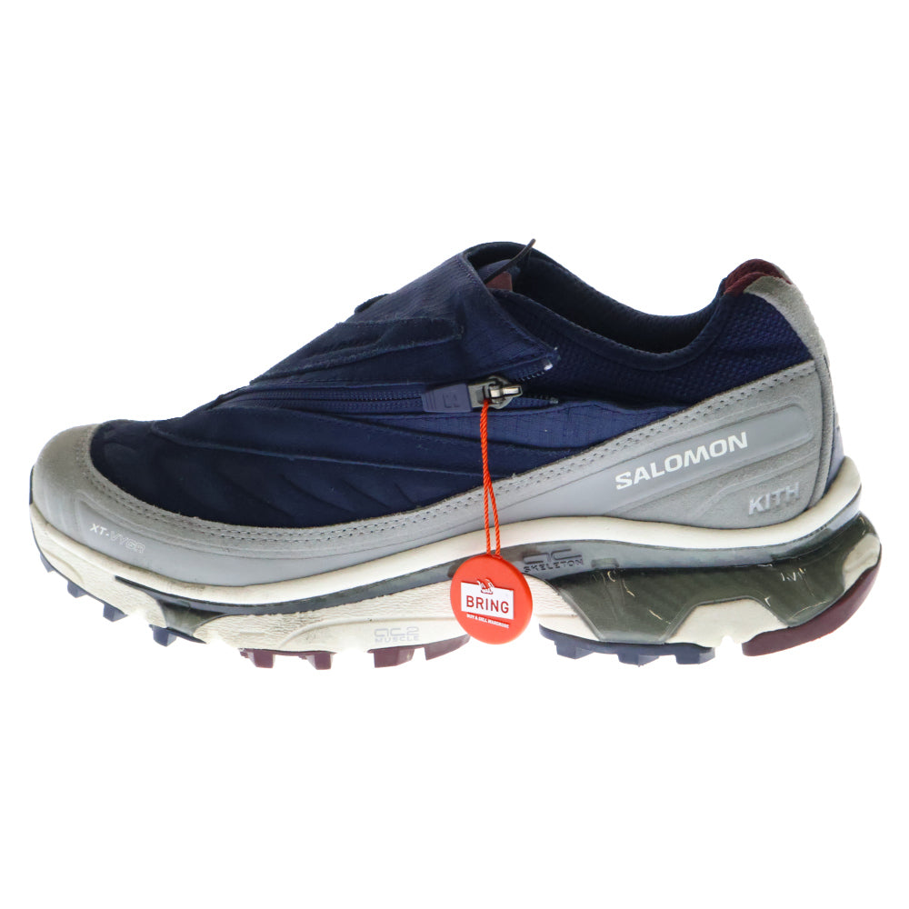 SALOMON(サロモン) ×KITH XT-4K 477738 ジップローカットスニーカー シューズ ネイビー US10/28.0cm