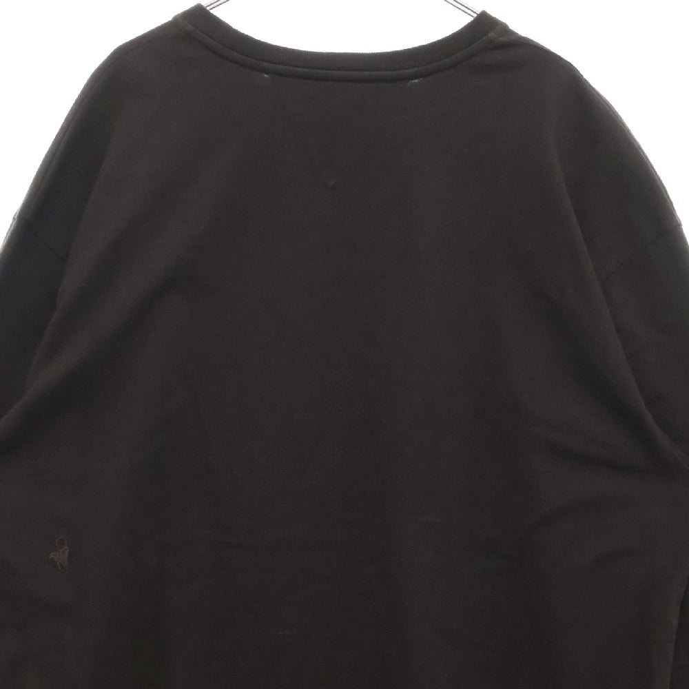 BOTTEGA VENETA(ボッテガヴェネタ) クルーネック ロングスリーブカットソー オーバーサイズ長袖Tシャツ ブラウン 625983 VF1U0