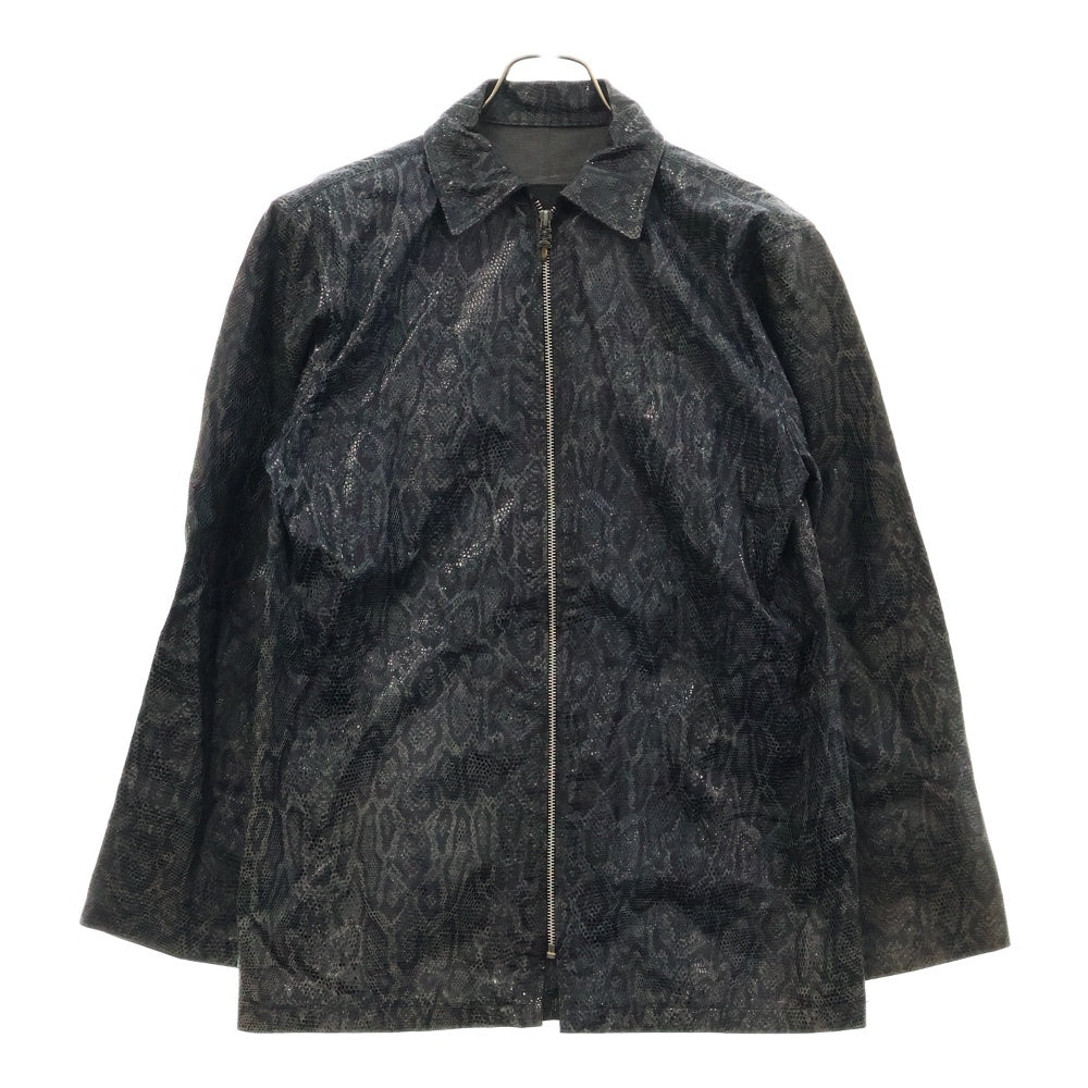 CHROME HEARTS(クロムハーツ) OLD スネーク 蛇革 シングルジップアップジャケット グレー