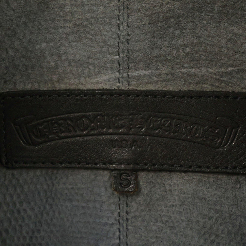CHROME HEARTS(クロムハーツ) OLD スネーク 蛇革 シングルジップアップジャケット グレー