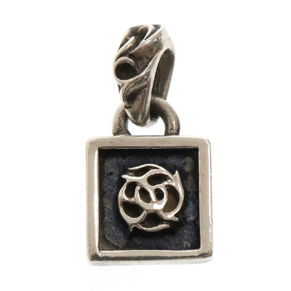 CHROME HEARTS(クロムハーツ) FRAMED FLRL/フレームドフローラル チャーム/シルバーネックレストップ シルバー