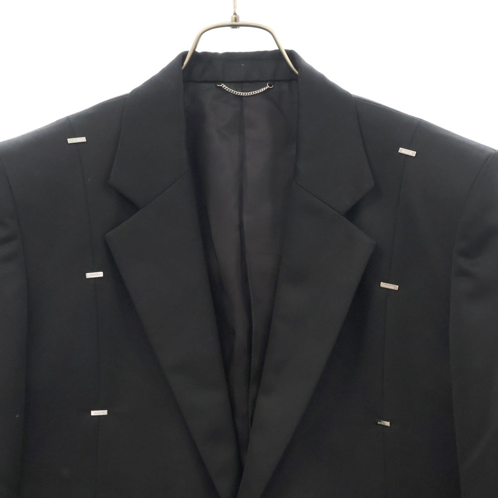 JOHN LAWRENCE SULLIVAN(ジョンローレンスサリバン) WOOL METAL LINE JACKET ウールメタルライン テーラードジャケット ブラック 1B010-0124-11