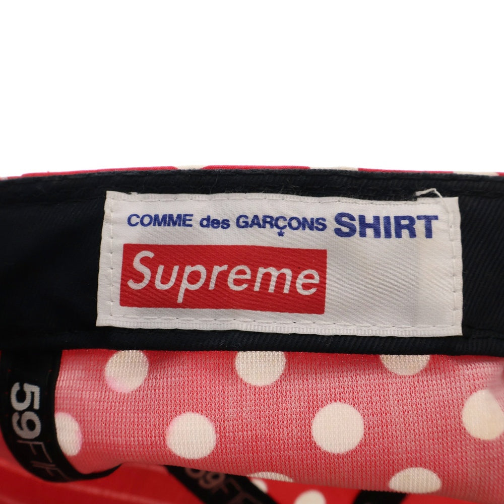 SUPREME(シュプリーム) 14SS ×COMME des GARCONS SHIRT NewEra Box Logo Cap ×コムデギャルソン ニューエラ ボックスロゴ ベースボールキャップ レッド