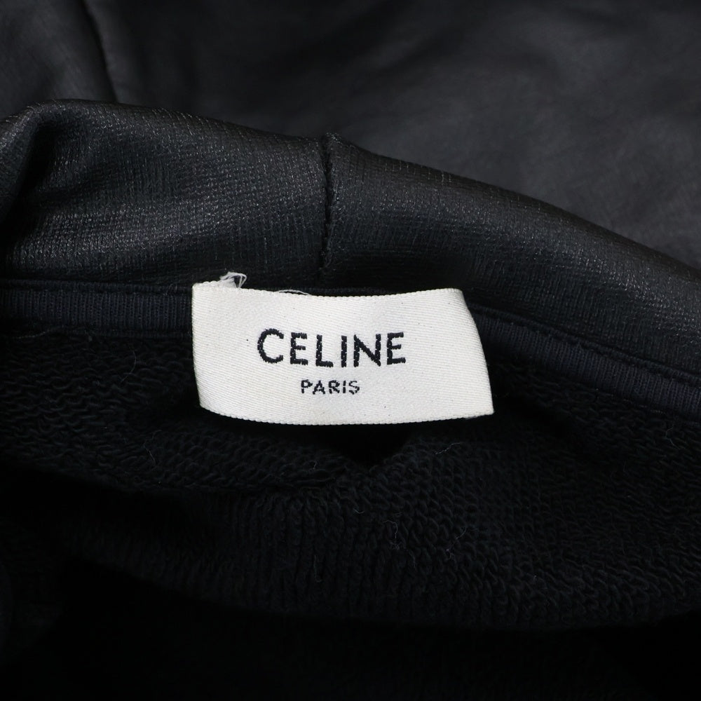 CELINE(セリーヌ) 22SS バックロゴ ジップアップ コーティングジャケット ブルゾン ブラック 2Y621250Q