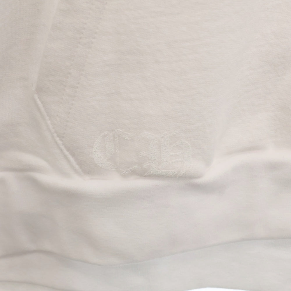 CHROME HEARTS(クロムハーツ) HORSESHOE PULLOVER HOODIE ホースシュープリント アームフローラル スウェットプルオーバーパーカー ホワイト