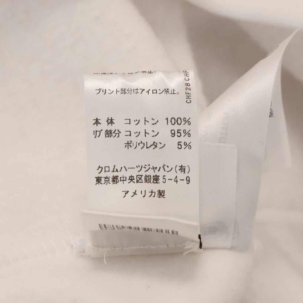 CHROME HEARTS(クロムハーツ) HORSESHOE PULLOVER HOODIE ホースシュープリント アームフローラル スウェットプルオーバーパーカー ホワイト