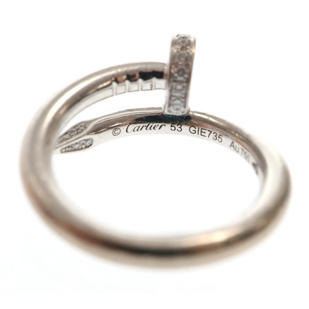 Cartier(カルティエ) Juste un Clou ring diamonds ジュスト アンクル リング ダイヤモンド ホワイトゴールド 53/13号