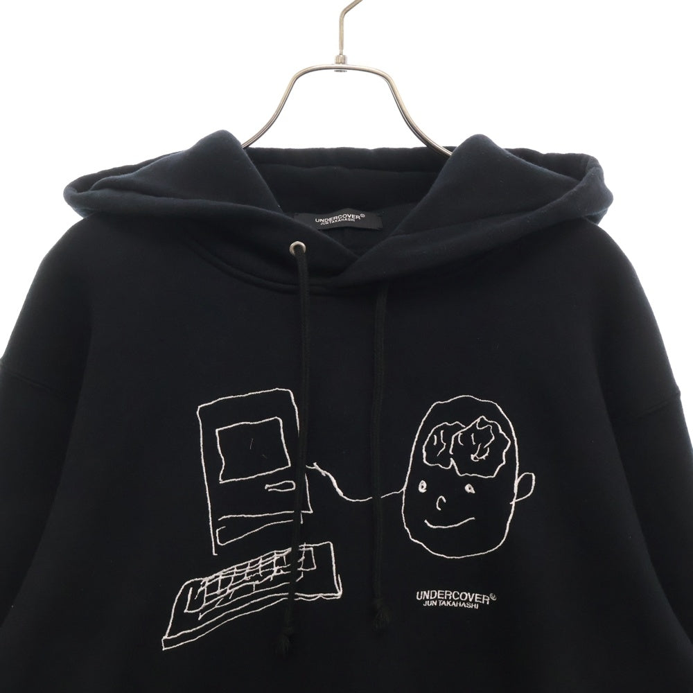 UNDERCOVER(アンダーカバー) 24AW COMPUTER BRAIN コンピューター ブレイン パーカー フーディー ブラック UC2D4892-1