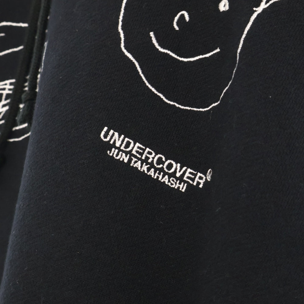 UNDERCOVER(アンダーカバー) 24AW COMPUTER BRAIN コンピューター ブレイン パーカー フーディー ブラック UC2D4892-1