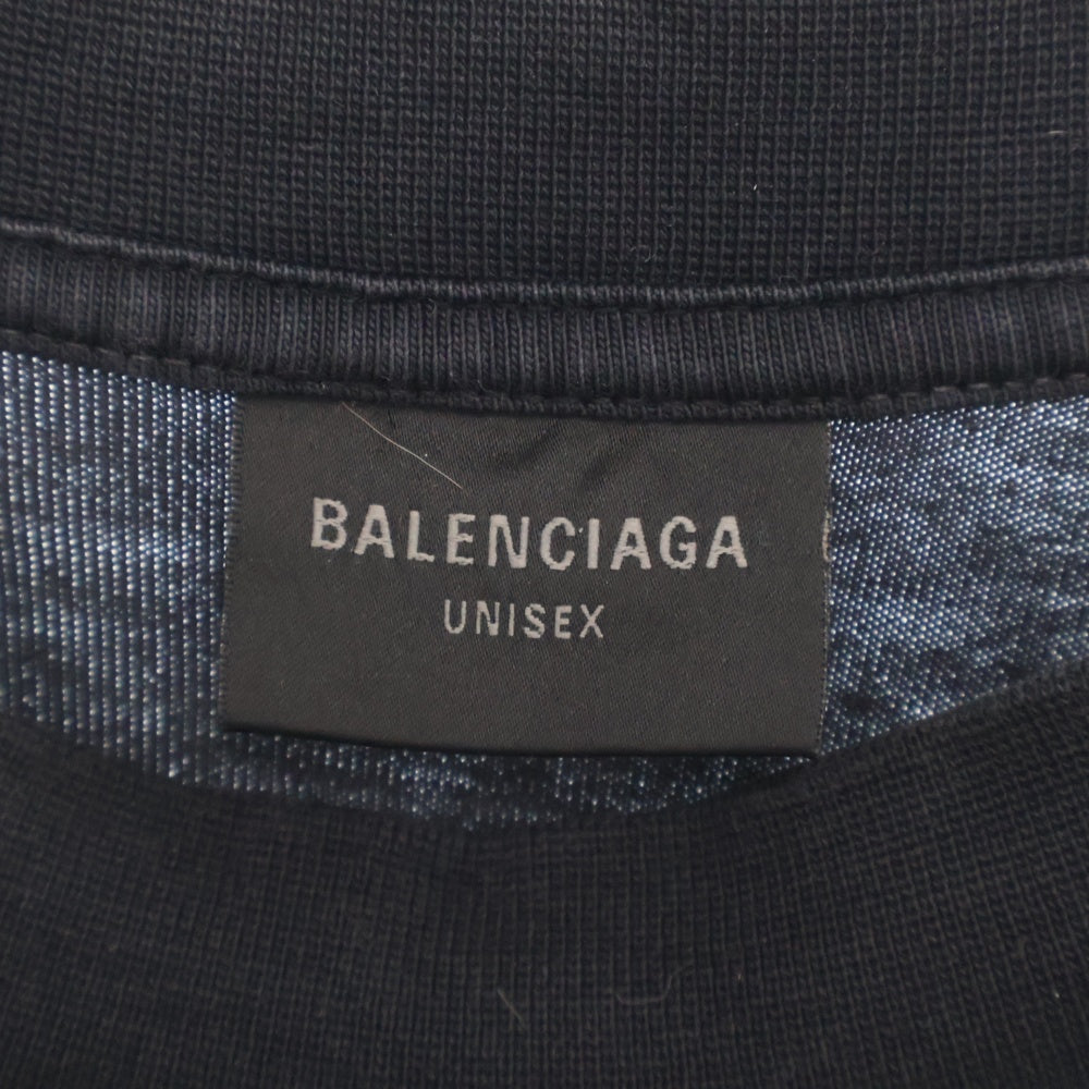 BALENCIAGA(バレンシアガ) 25SS I Heart Paris Medium Fit T-Shirt フロントロゴプリント 半袖Tシャツ カットソー 764235 TRVU9 ブラック