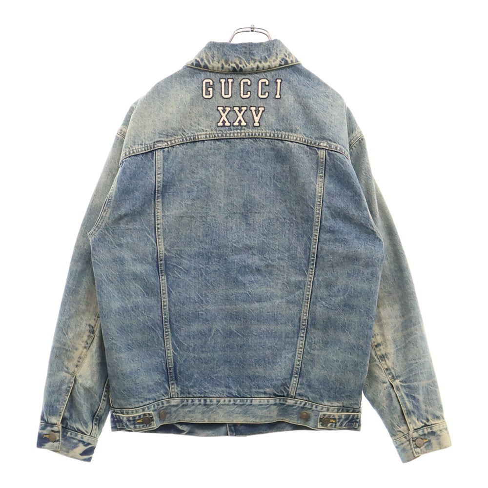 GUCCI(グッチ) 18AW NYロゴ刺繍 デニムトラックジャケット 475024 インディゴ