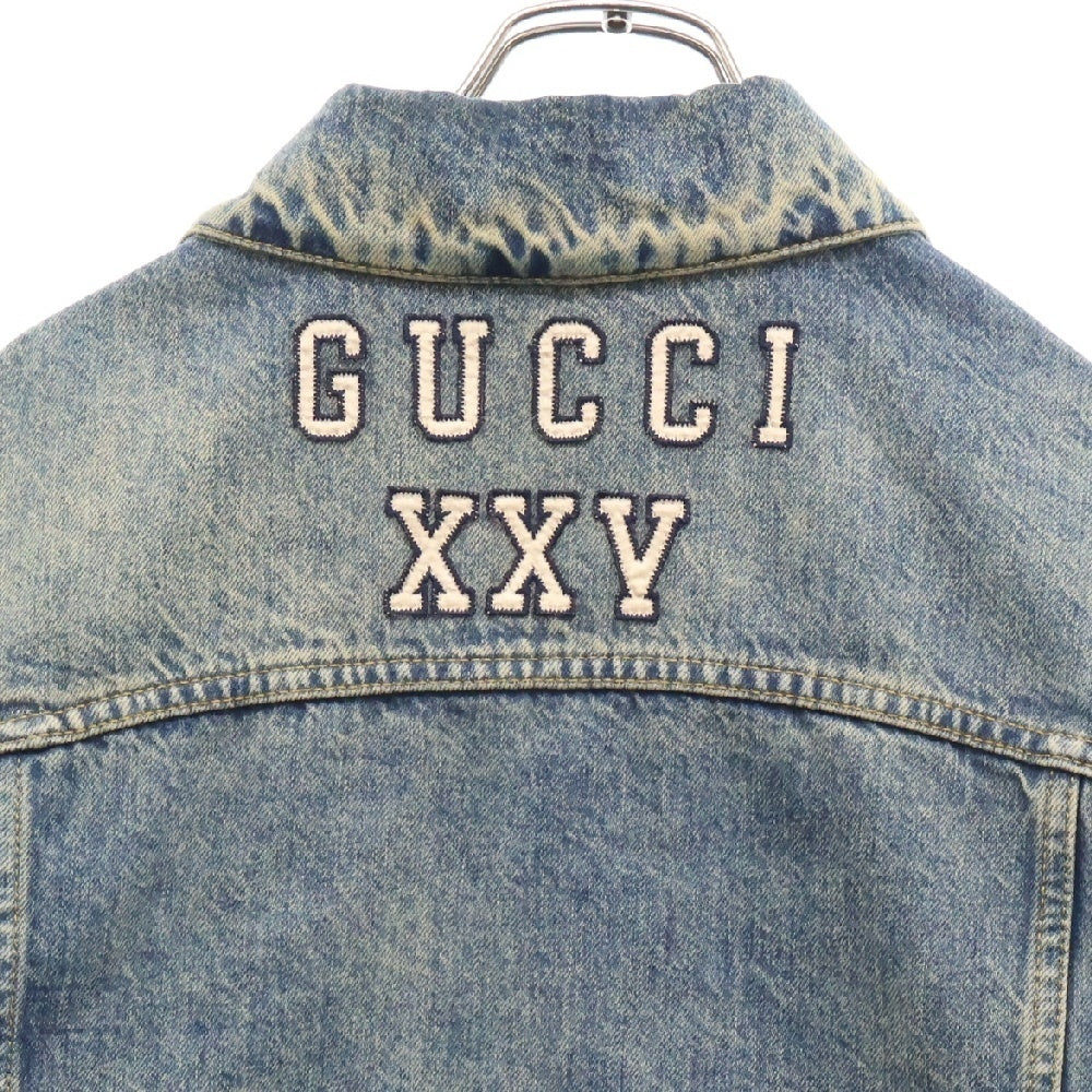 GUCCI(グッチ) 18AW NYロゴ刺繍 デニムトラックジャケット 475024 インディゴ