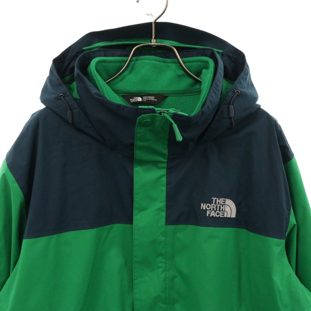 THE NORTH FACE(ザノースフェイス) Evolve II Triclimate Jacket T0CG55 3WAY ロゴ刺繍 フリースライナー フード フルジップマウンテンジャケット グリーン