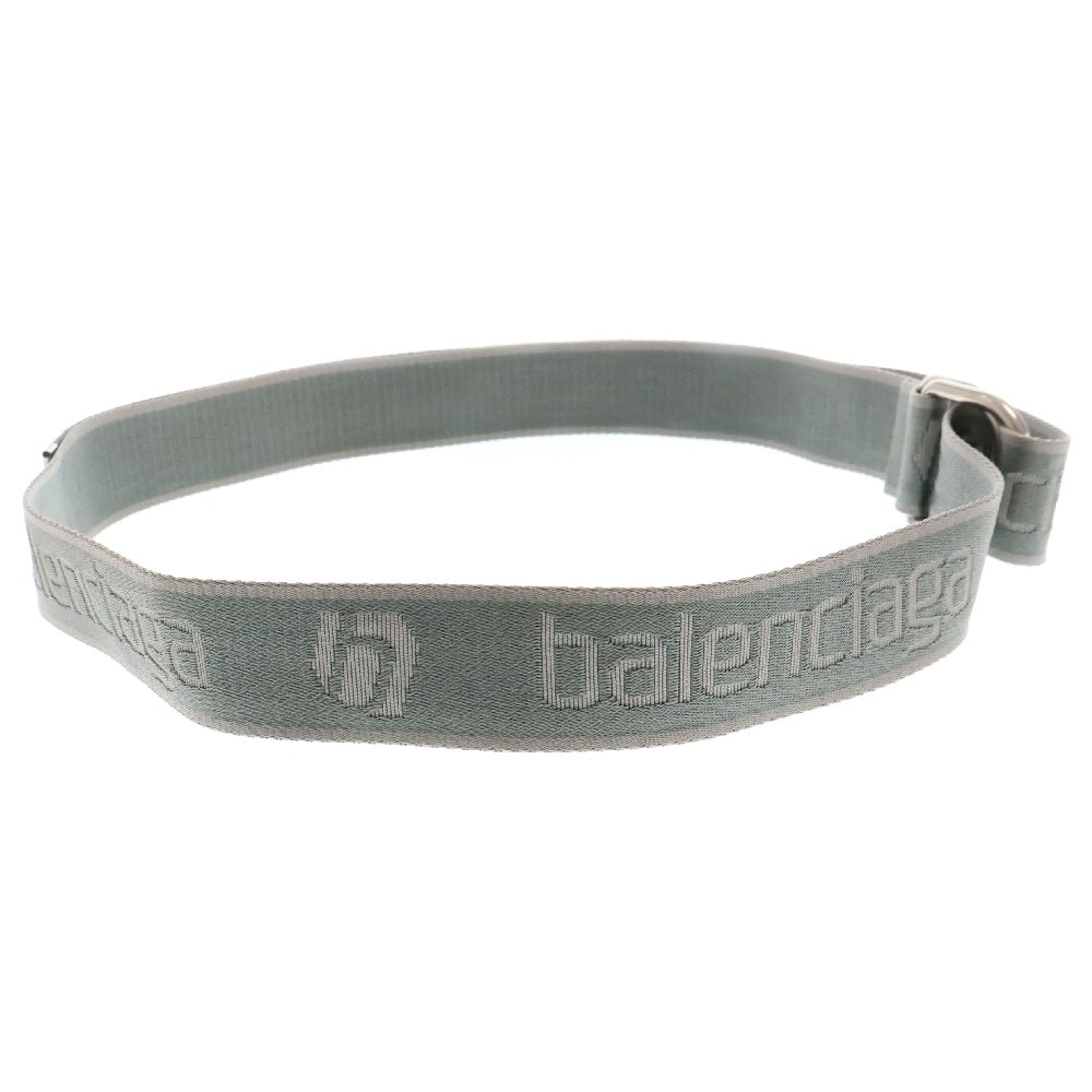 BALENCIAGA(バレンシアガ) D Ring ロゴプリントロングベルト グレー 7031372