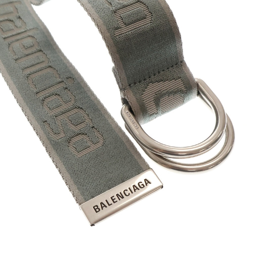 BALENCIAGA(バレンシアガ) D Ring ロゴプリントロングベルト グレー 7031372