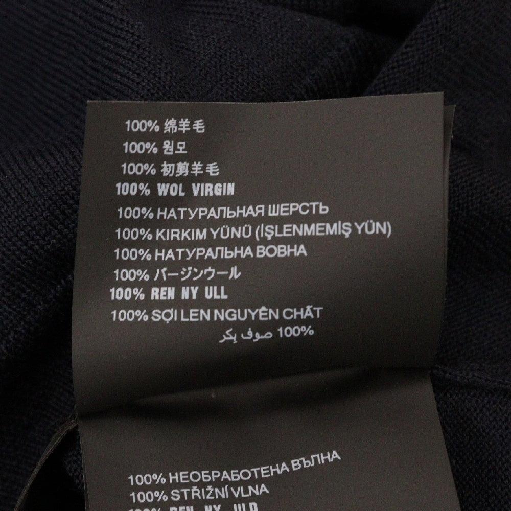 PRADA(プラダ) バージンウール 長袖ニットカーディガン ネイビー DNA959 S221 128D