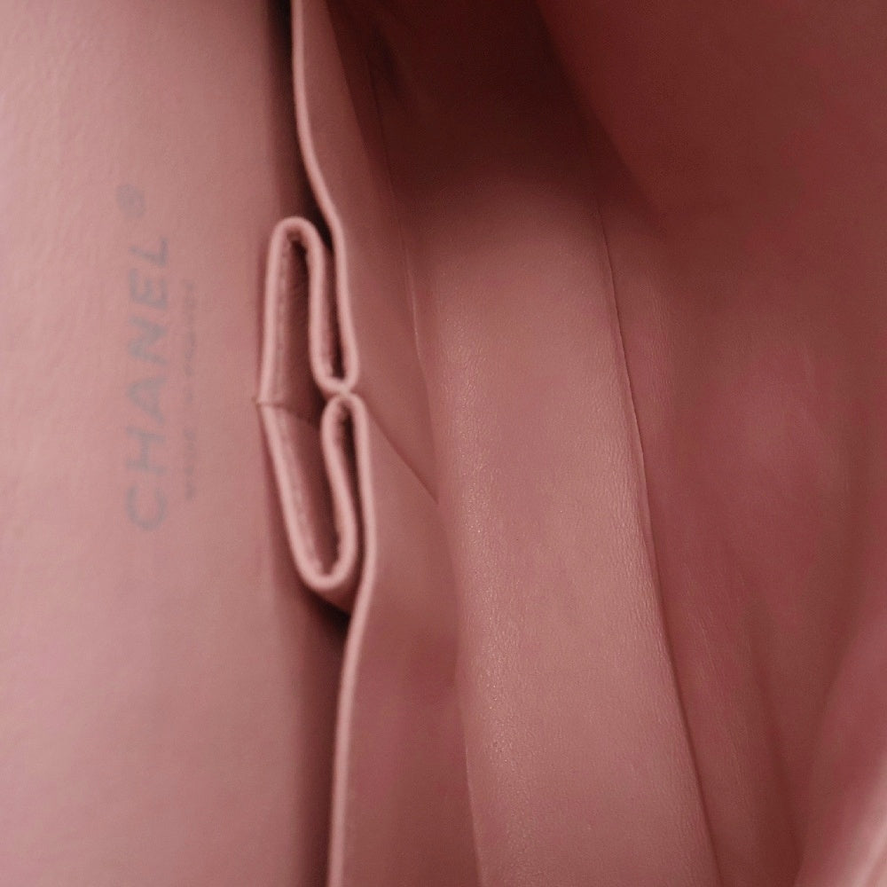 CHANEL(シャネル) ココマーク ツイード 26 シルバー金具 ターンロック Wフラップ チェーンショルダーバッグ ピンク 10番台 レディース