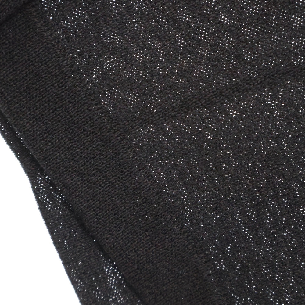 UNDERCOVER(アンダーカバー) 24SS 和紙混 ペーパーニット 半袖セーターTシャツ カットソー ネイビー US1D4901