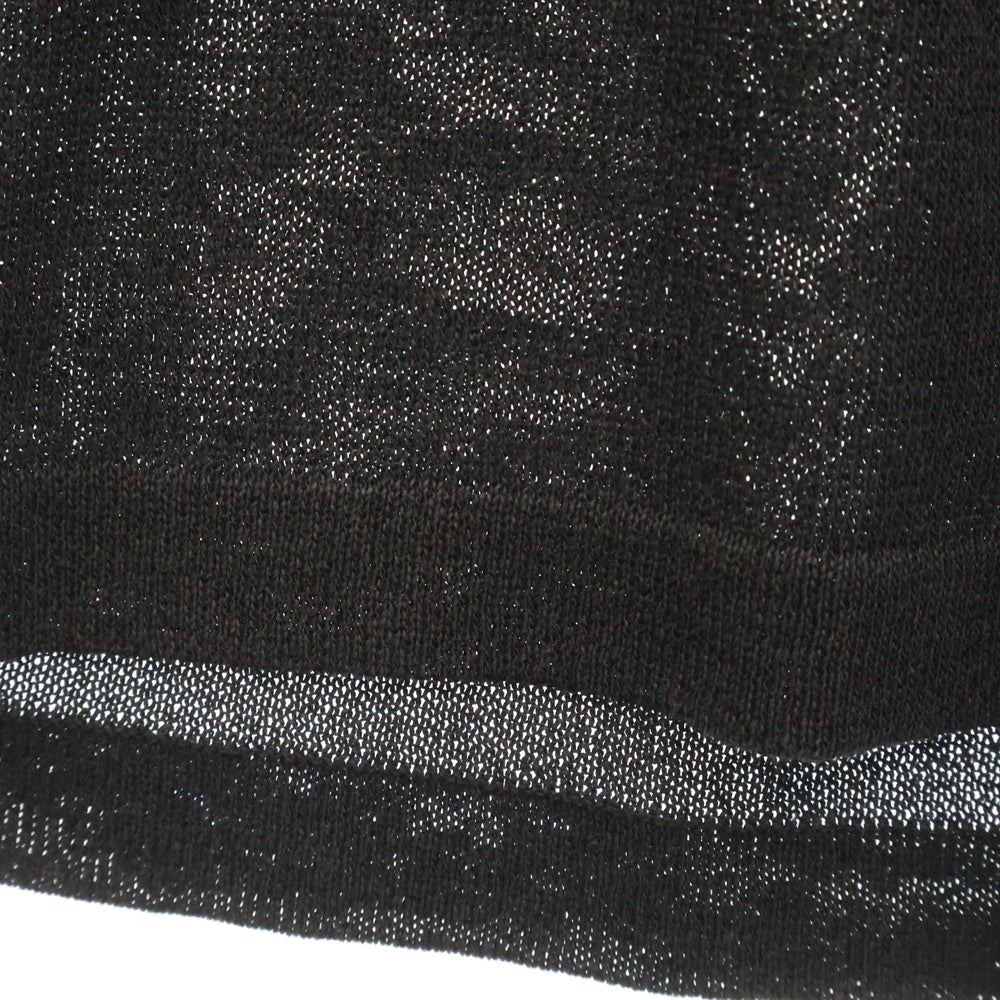 UNDERCOVER(アンダーカバー) 24SS 和紙混 ペーパーニット 半袖セーターTシャツ カットソー ネイビー US1D4901