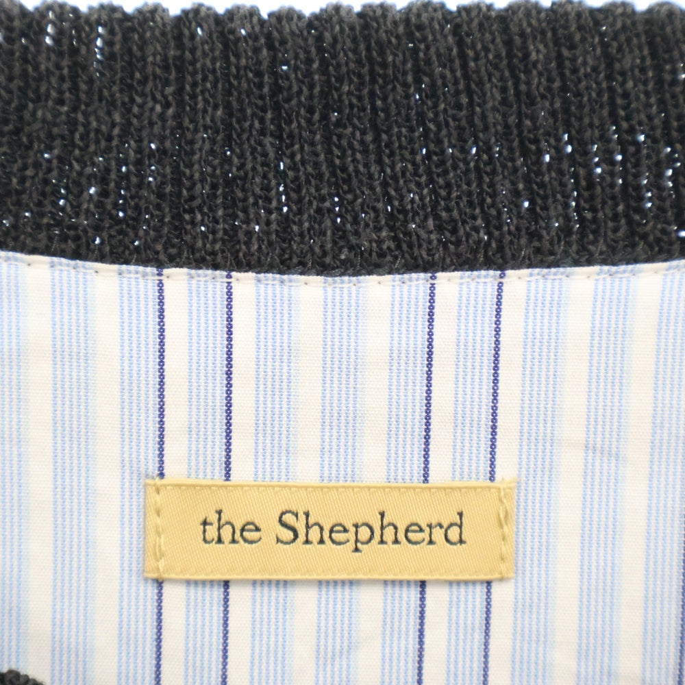 UNDERCOVER(アンダーカバー) 24SS 和紙混 ペーパーニット 半袖セーターTシャツ カットソー ネイビー US1D4901