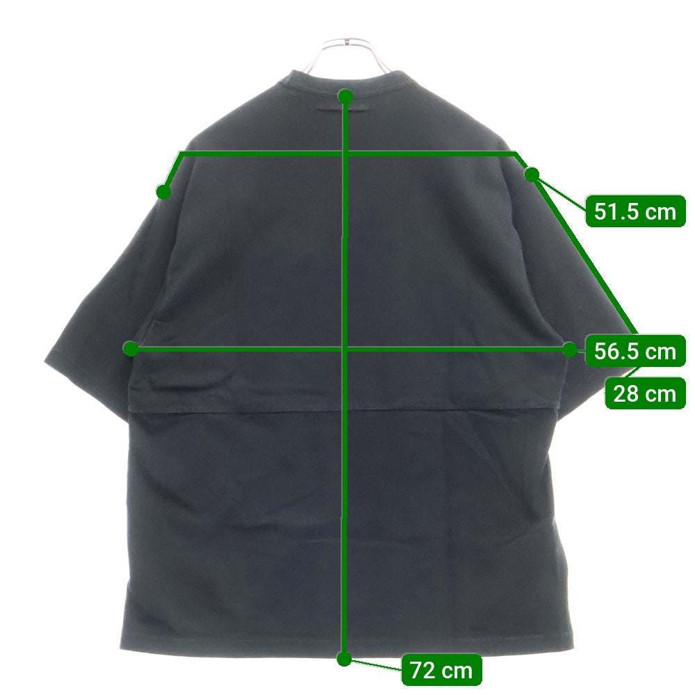 UNDERCOVER(アンダーカバー) 23SS the Shepherd ヨーク2重TEE コットン半袖シャツ カットソー ブラック US1C4801