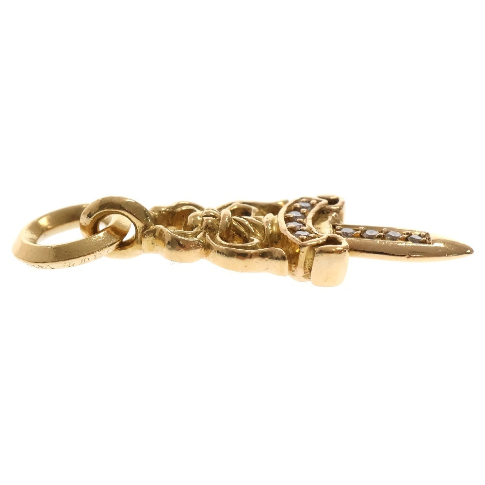CHROME HEARTS(クロムハーツ) 22K #5 DAGGER P/DIA #5ダガーチャーム PAVEダイヤ ペンダントトップ ゴールド BCA031