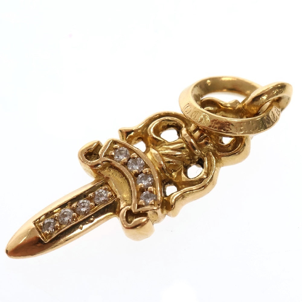 CHROME HEARTS(クロムハーツ) 22K #5 DAGGER P/DIA #5ダガーチャーム PAVEダイヤ ペンダントトップ ゴールド BCA031