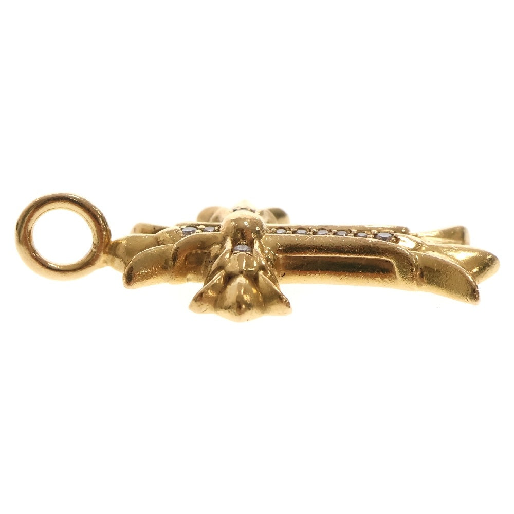 CHROME HEARTS(クロムハーツ) 22K DBL CH CRS P/DIA ダブルCHクロスチャーム PAVEダイヤ ペンダントトップ ゴールド BCA029