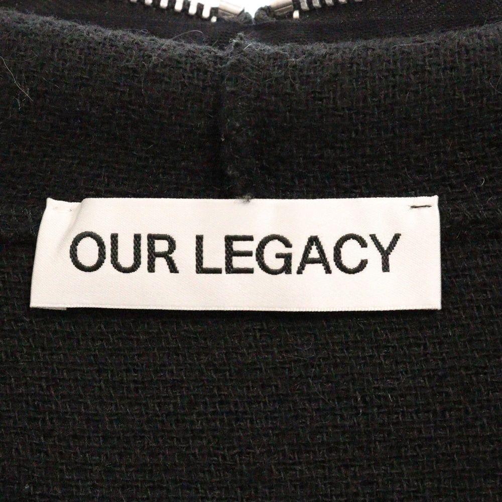 OUR LEGACY(アワーレガシー) 24AWFULL ZIP HOOD Black M4243FBH へアリーウール フルジップ フーディ パーカー ブラック