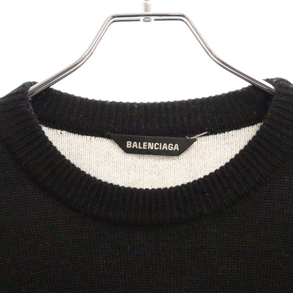 BALENCIAGA(バレンシアガ) Wi-Fiバックロゴセーター ニット 641733 T1586 ブラック