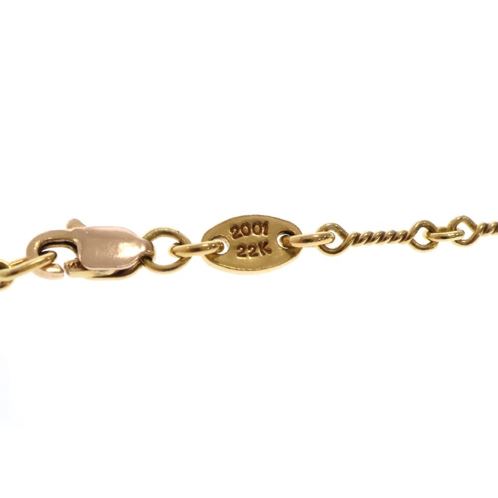 CHROME HEARTS(クロムハーツ) 22K NECKCHAIN T18 ツイストチェーンネックレス 18inch ゴールド BCA014
