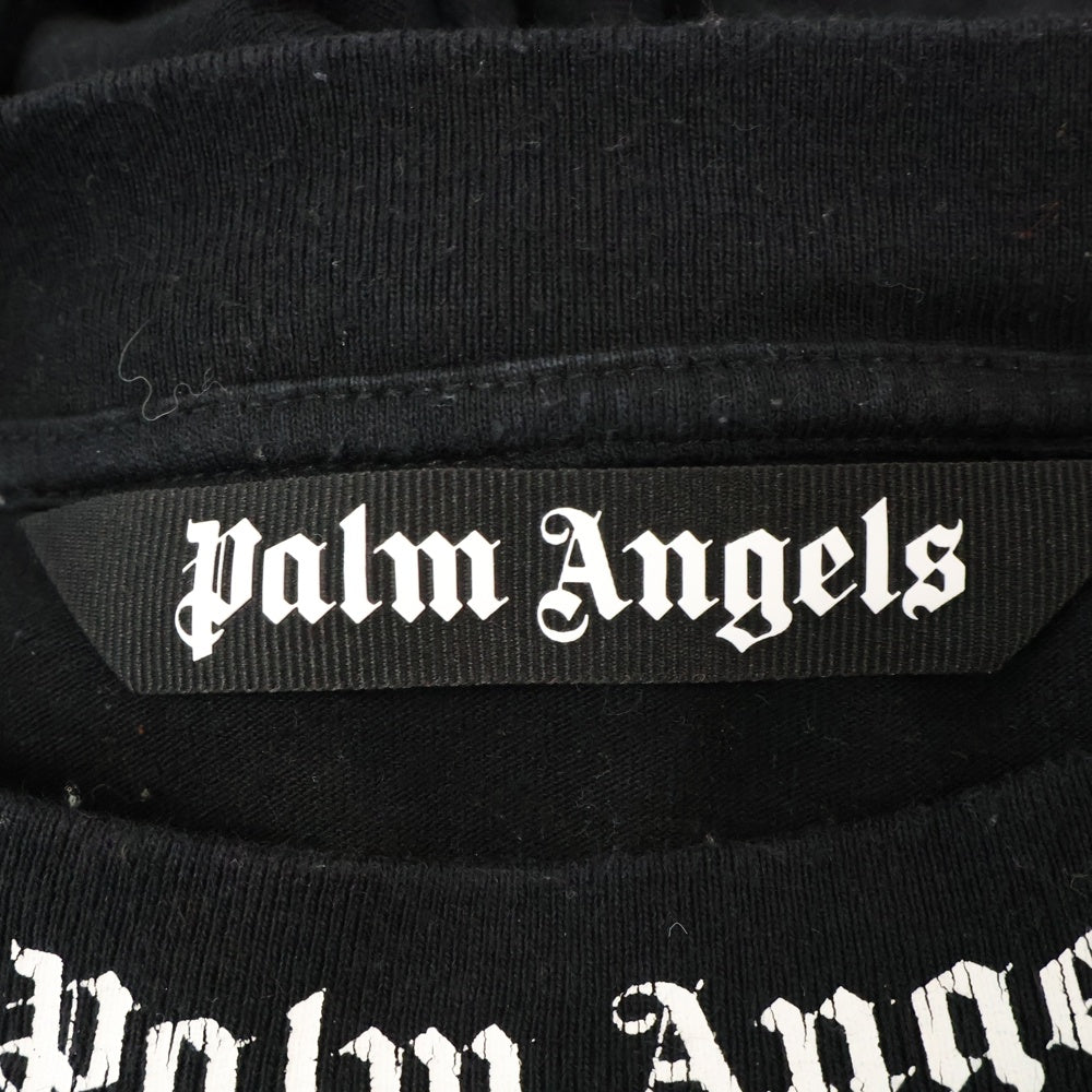 Palm Angels(パームエンジェルス) CLASSIC LOGO OVER TEE クラシックロゴ 半袖Tシャツ カットソー ブラック PMAA002E20JER001