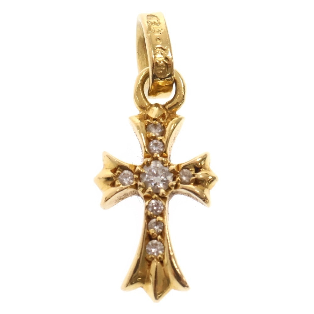 CHROME HEARTS(クロムハーツ) 22K CRS BBYFAT P/DIA ベイビーファットクロス PAVEダイヤ ペンダントトップ ゴールド BCA035