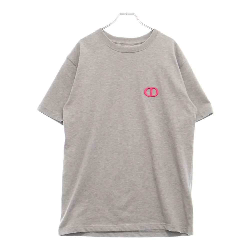 DIOR(ディオール) CDブランドロゴ刺繍 半袖Tシャツ カットソー グレー 943J605F0554