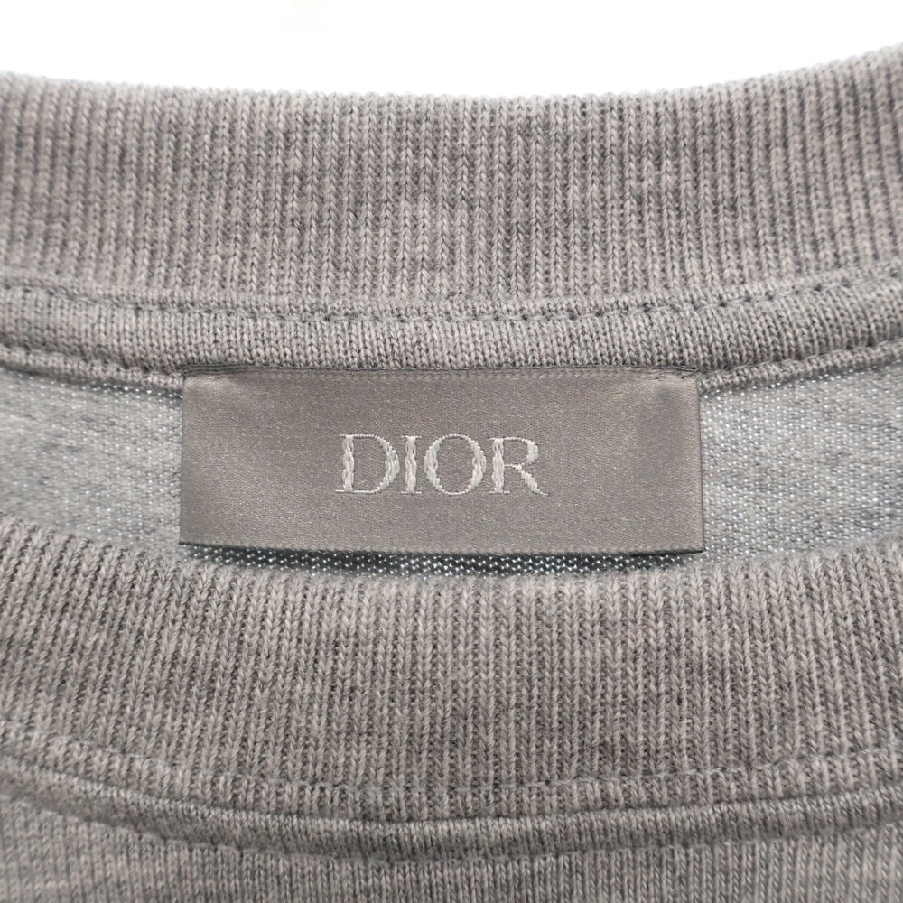 DIOR(ディオール) CDブランドロゴ刺繍 半袖Tシャツ カットソー グレー 943J605F0554