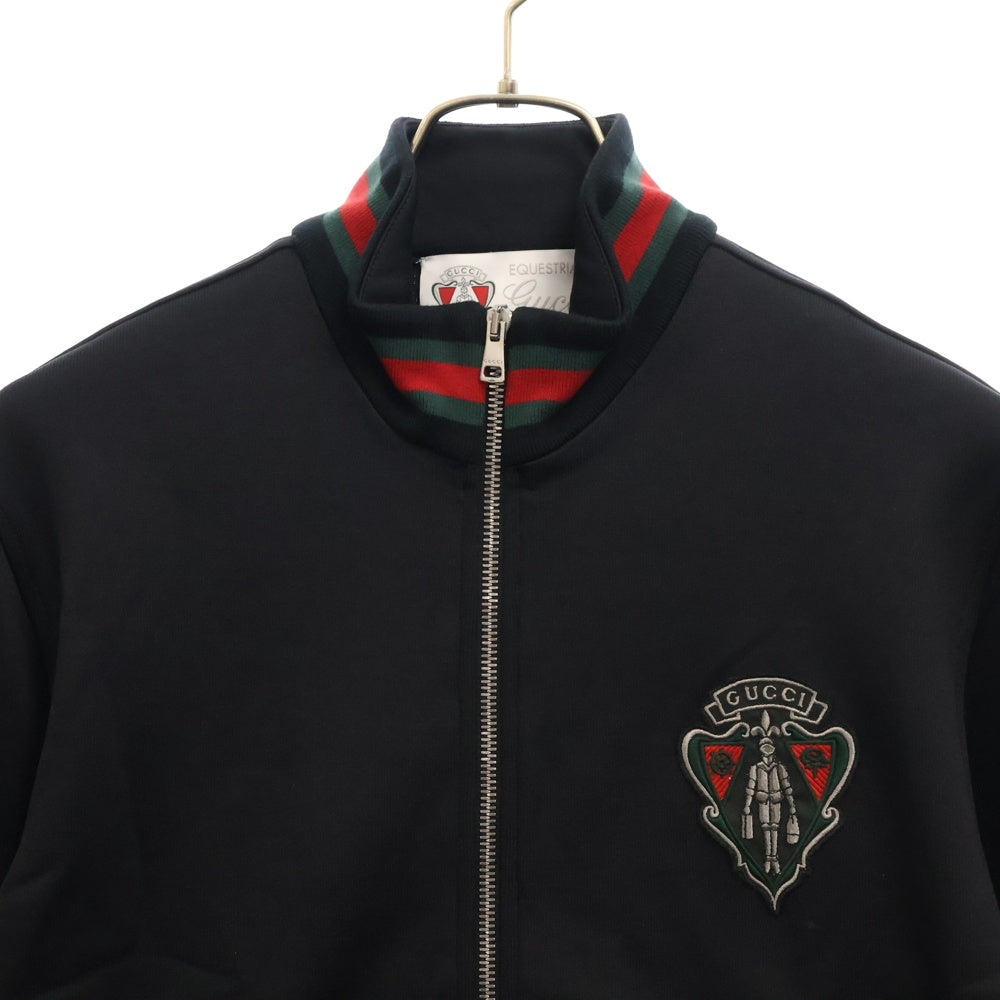 GUCCI(グッチ) Equestrian Bomber Jacket エンブレムワッペンデザイン ジップアップトラックジャケット 345396 X7084