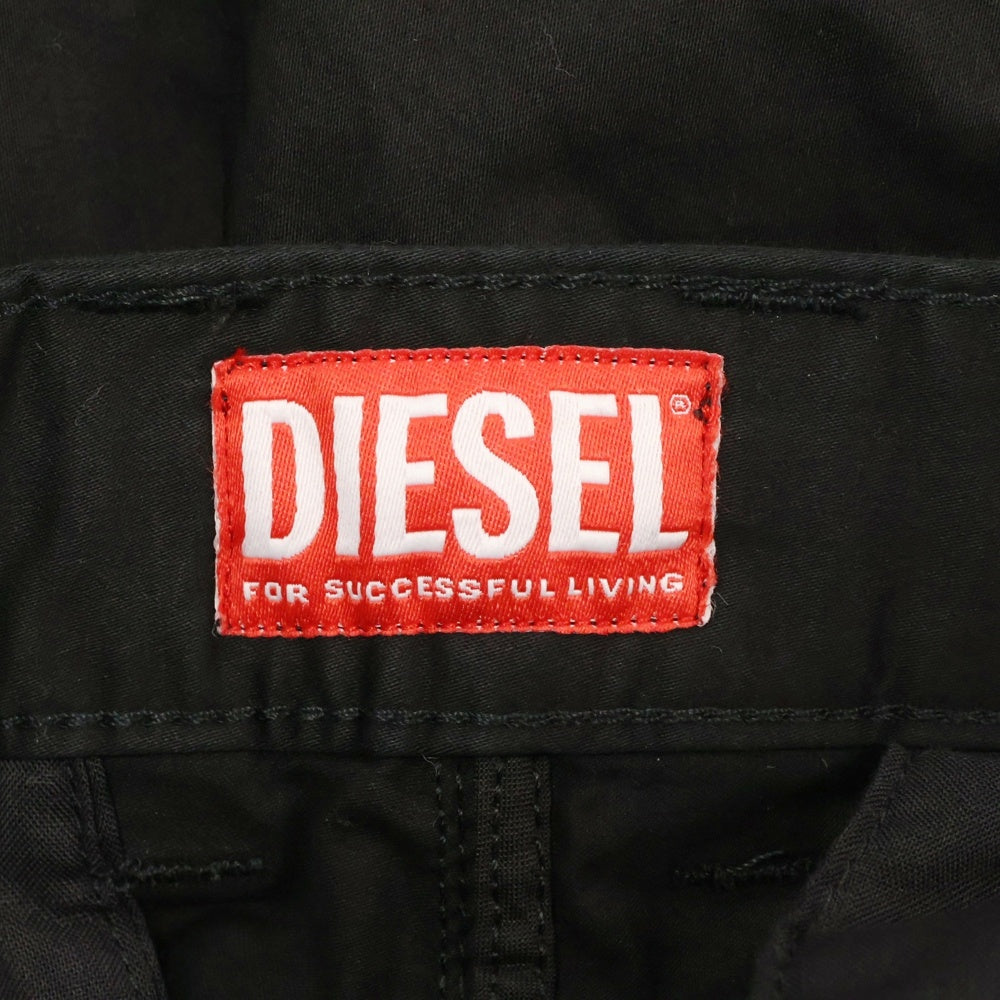 DIESEL(ディーゼル) P-HUGES-NEW A12880 マルチポケット カーゴパンツ ブラック