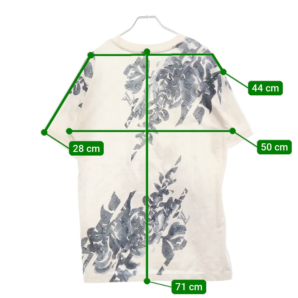LOUIS VUITTON(ルイヴィトン) 24SS モノグラム ボタニカル柄 半袖Tシャツ カットソー ホワイト RM241M DFK HQY01W