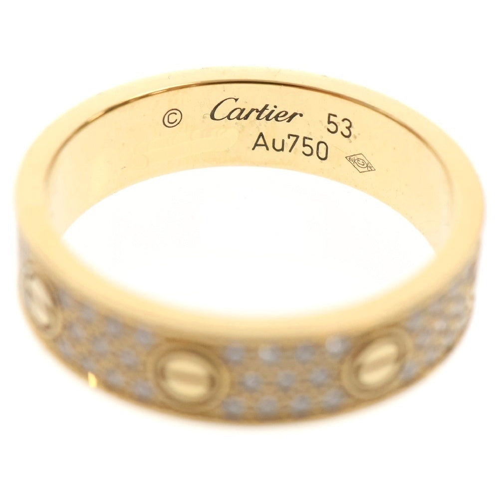 Cartier(カルティエ) ラブリング パヴェダイヤ K18YG イエローゴールド