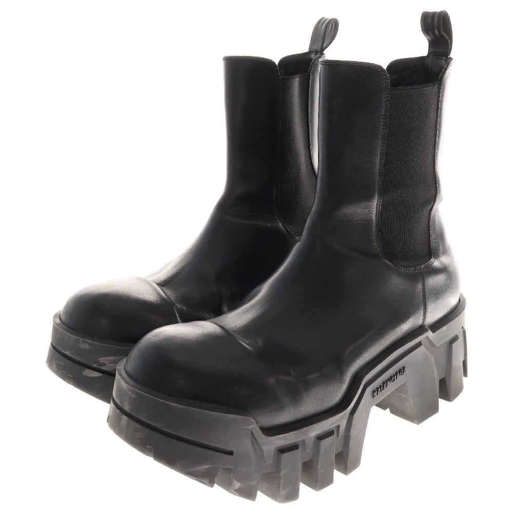 BALENCIAGA(バレンシアガ) BULLDOZER CHELSEA ブルドーザーチェールシー サイドゴアレザーブーツ 693968 ブラック