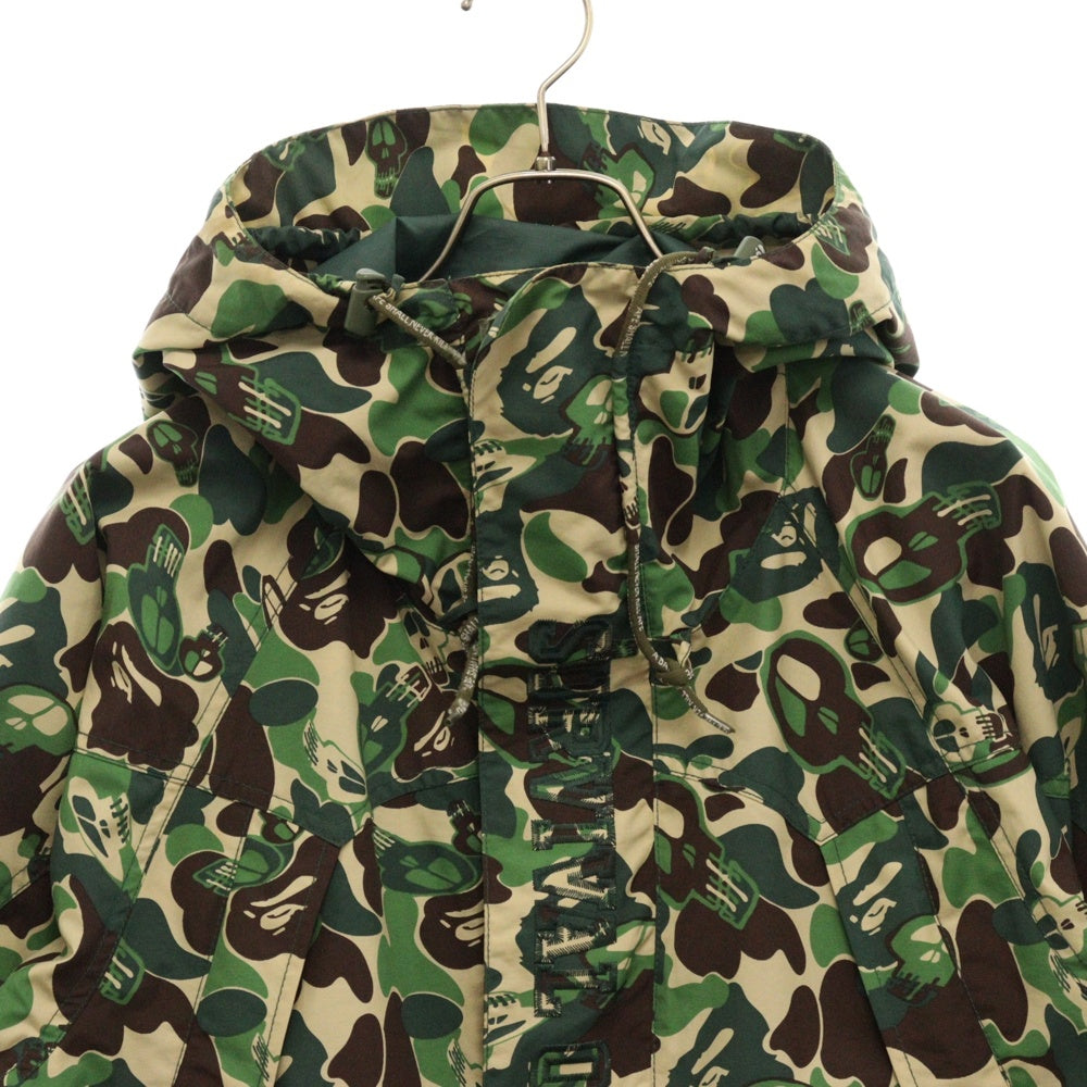 A BATHING APE(アベイシングエイプ) 10AW 30周年記念 ×STUSSY BAPER Survival Snow Jacket ステューシー サバイバルスノー ジップアップ マウンテンジャケット パーカー グリーン