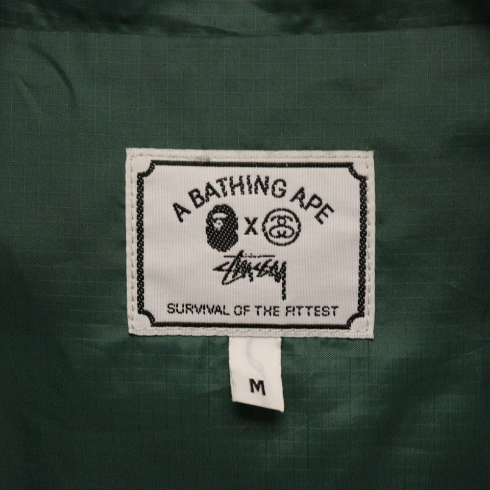 A BATHING APE(アベイシングエイプ) 10AW 30周年記念 ×STUSSY BAPER Survival Snow Jacket ステューシー サバイバルスノー ジップアップ マウンテンジャケット パーカー グリーン