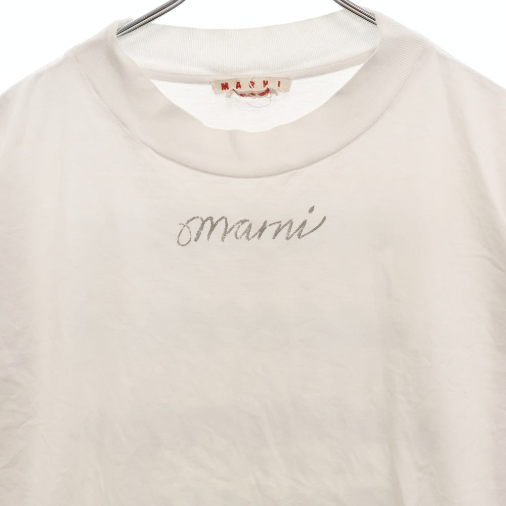 MARNI(マルニ) 24AW バックロゴプリント ロングスリーブ長袖Tシャツ HUMU0242P1 ホワイト